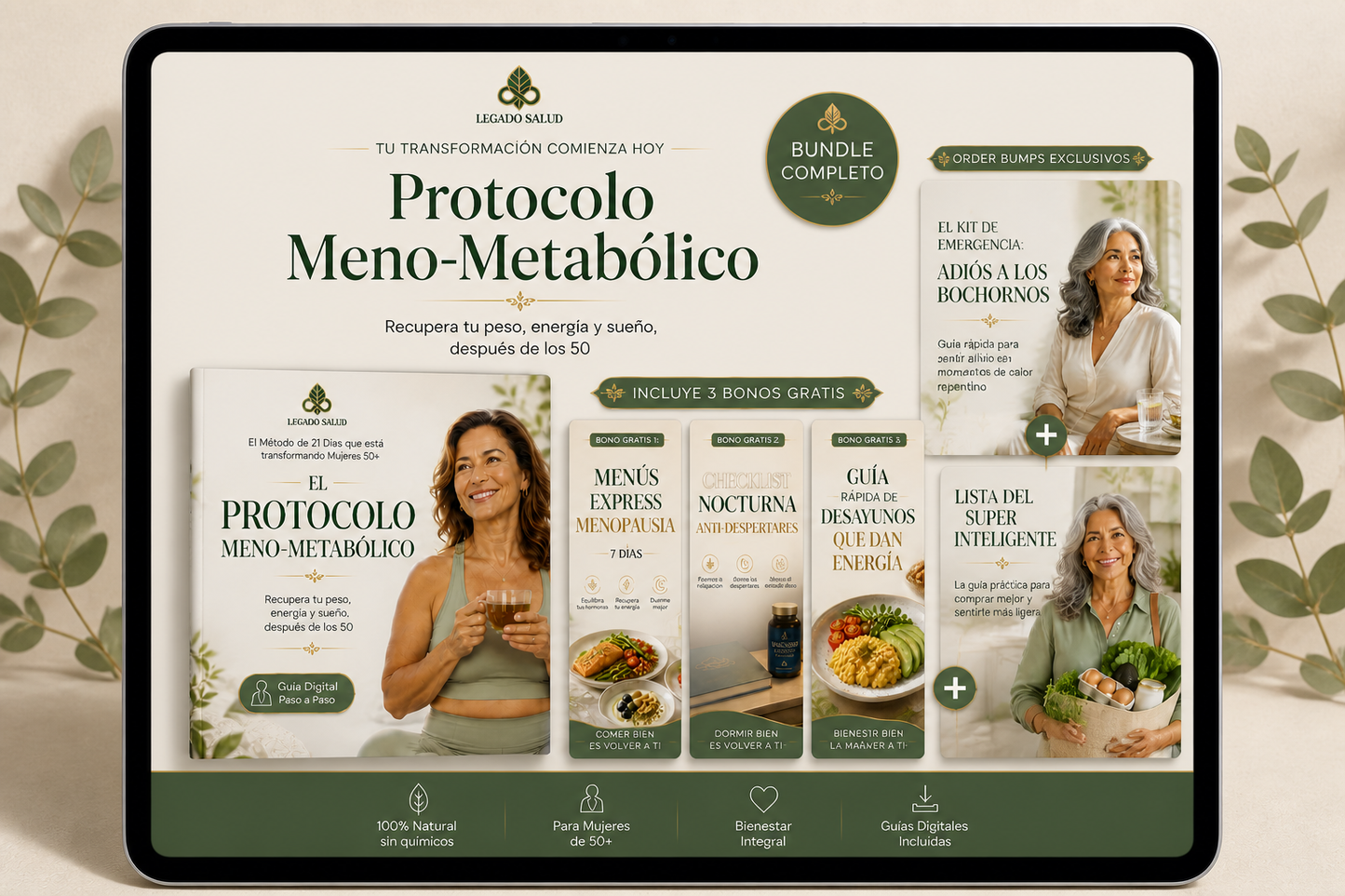 Protocolo Meno-Metabólico Recupera tu Peso, tu Sueño y tu Energía en 21 Días + 3 BONOS Exclusivos GRATIS  + Kit de Emergencia *Adiós a Los Bochornos* + Lista del Super Inteligente