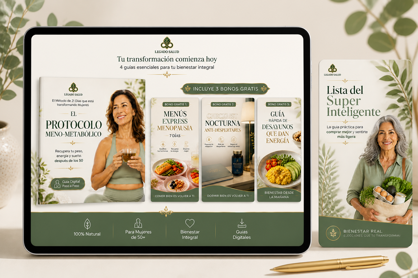 Protocolo Meno-Metabólico Recupera tu Peso, tu Sueño y tu Energía en 21 Días + 3 BONOS Exclusivos GRATIS  + Lista del Super Inteligente